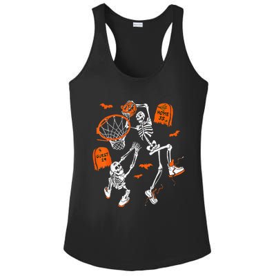 Skeleton Dunking Basketball Halloween Costume Kids Ladies PosiCharge Competitor Racerback Tank