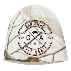 San Diego Beach California Ca Retro Surfer Kati - Camo Knit Beanie