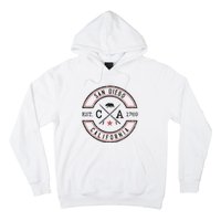 San Diego Beach California Ca Retro Surfer Hoodie