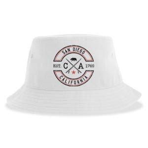 San Diego Beach California Ca Retro Surfer Sustainable Bucket Hat