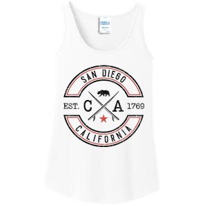 San Diego Beach California Ca Retro Surfer Ladies Essential Tank