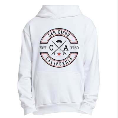 San Diego Beach California Ca Retro Surfer Urban Pullover Hoodie