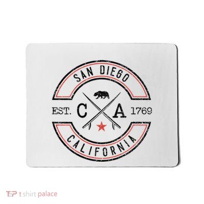 San Diego Beach California Ca Retro Surfer Mousepad