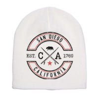 San Diego Beach California Ca Retro Surfer Short Acrylic Beanie