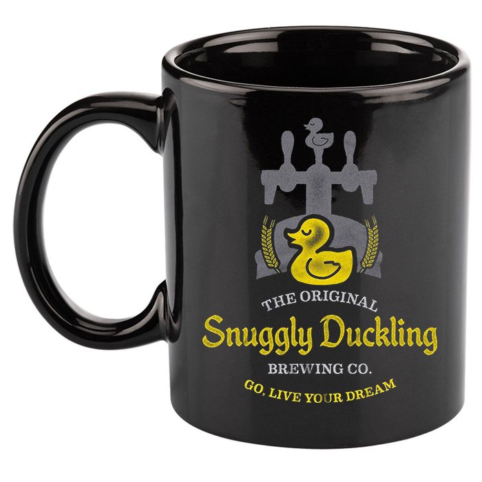 Snuggly Duckling Brewing Company 11oz C Handle Ceramic Mug