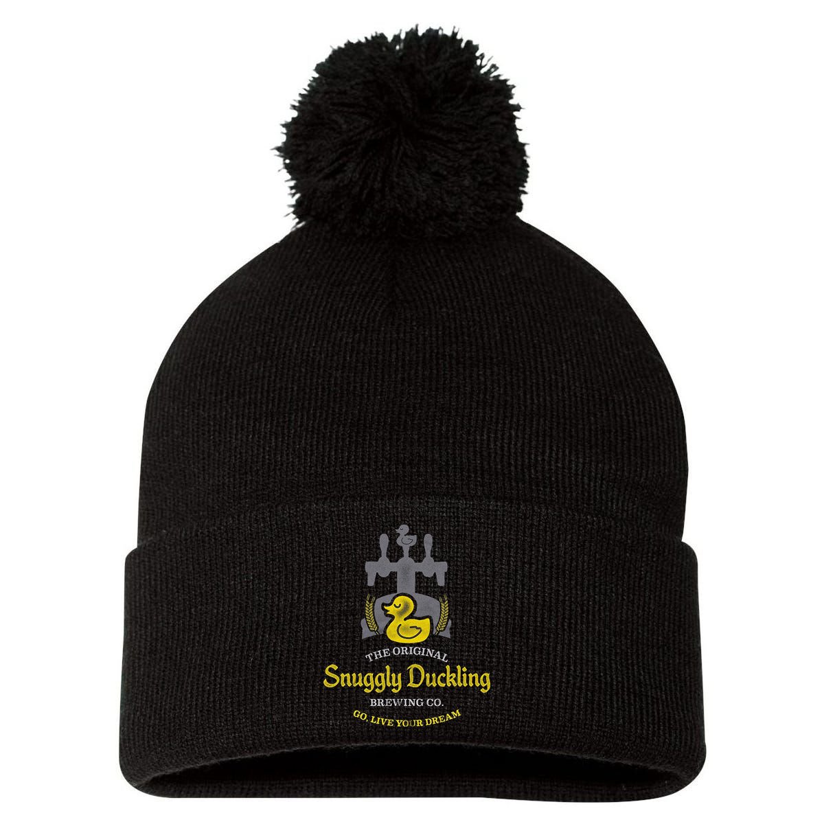 Snuggly Duckling Brewing Company Pom Pom 12in Knit Beanie