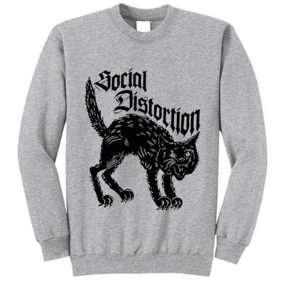Social Distortions Black Cat Meow Tall Sweatshirt