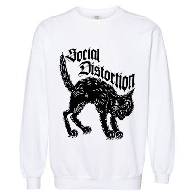 Social Distortions Black Cat Meow Garment-Dyed Sweatshirt