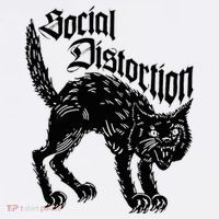 Social Distortions Black Cat Meow Button