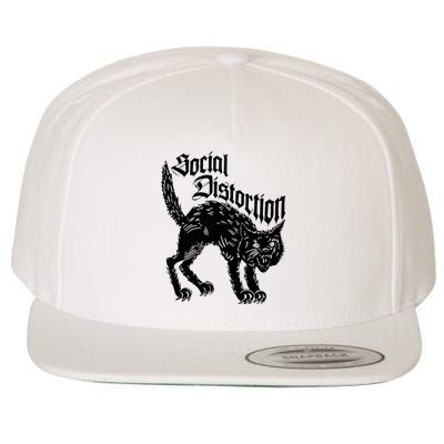 Social Distortions Black Cat Meow Wool Snapback Cap