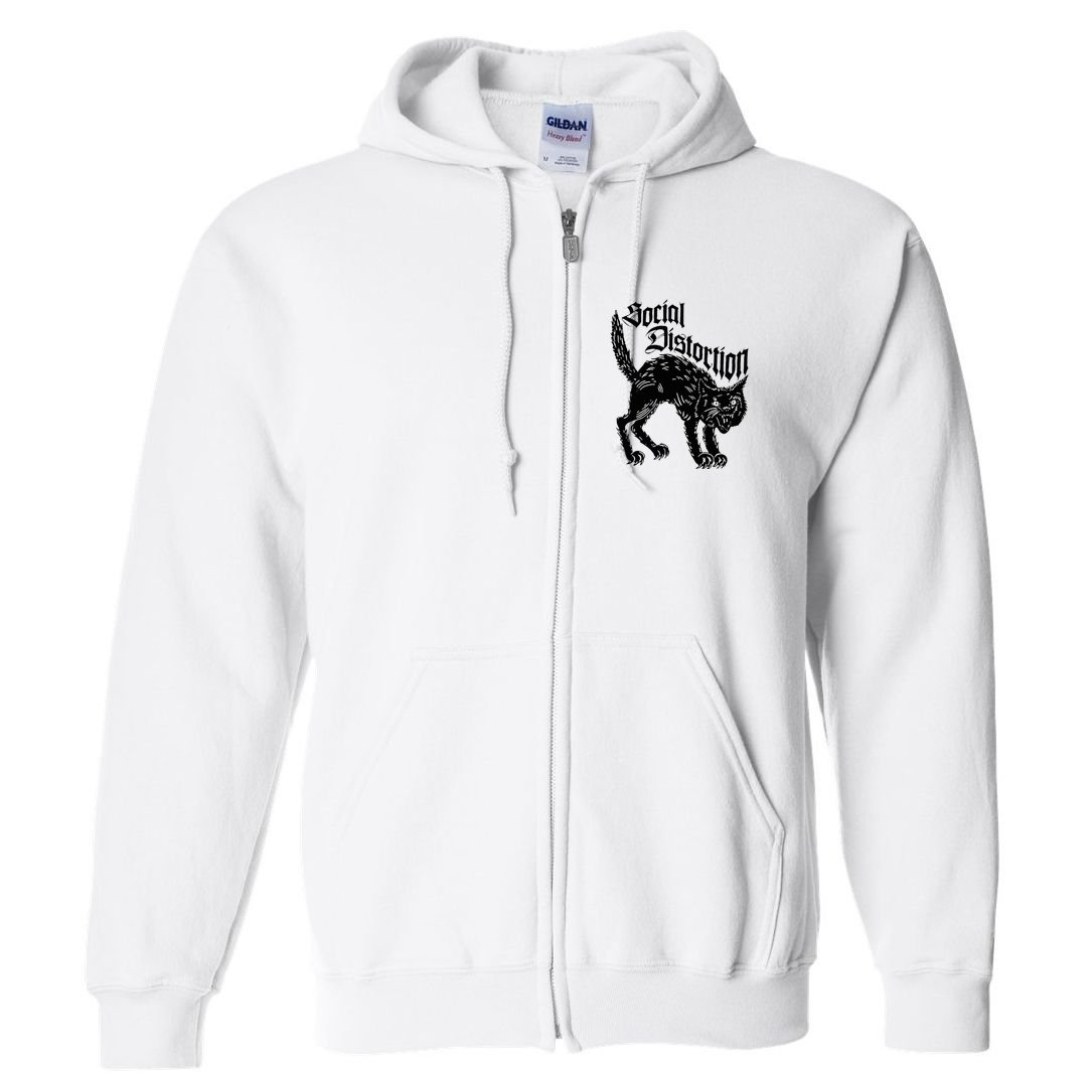 Social Distortions Black Cat Meow Full Zip Hoodie