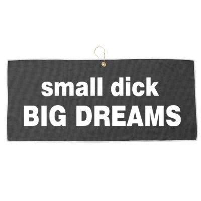 Small Dick Big Dreams Large Microfiber Waffle Golf Towel