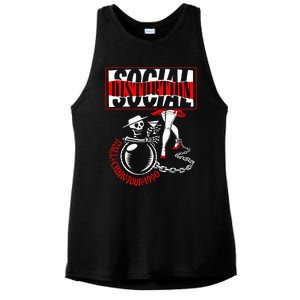 Social Distortion Ball And Chain Ladies PosiCharge Tri-Blend Wicking Tank