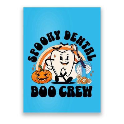 Spooky Dental Boo Crew Retro Halloween Dentist Office Humor Gift Poster