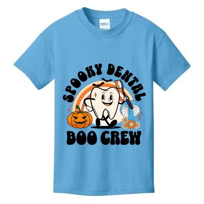 Spooky Dental Boo Crew Retro Halloween Dentist Office Humor Gift Kids T-Shirt
