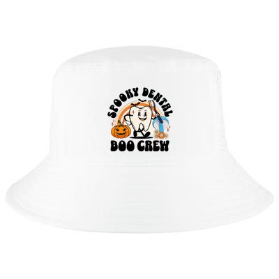 Spooky Dental Boo Crew Retro Halloween Dentist Office Humor Gift Cool Comfort Performance Bucket Hat