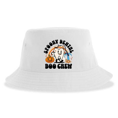 Spooky Dental Boo Crew Retro Halloween Dentist Office Humor Gift Sustainable Bucket Hat