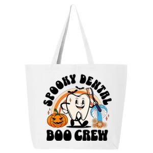 Spooky Dental Boo Crew Retro Halloween Dentist Office Humor Gift 25L Jumbo Tote