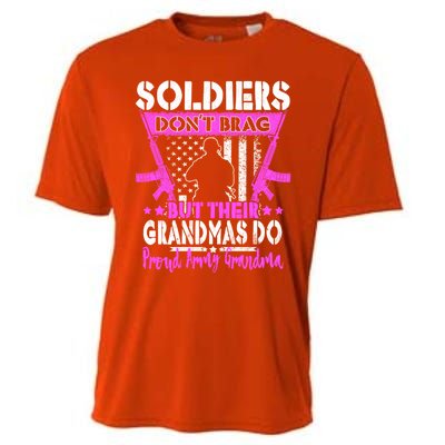 Soldiers Dont Brag Proud Army Grandma Military Grandmother Great Gift Cooling Performance Crew T-Shirt