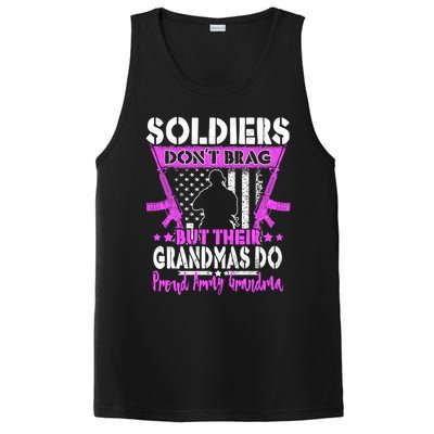 Soldiers Dont Brag Proud Army Grandma Military Grandmother Great Gift PosiCharge Competitor Tank