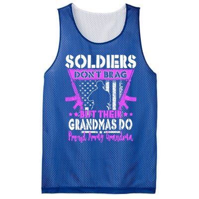 Soldiers Dont Brag Proud Army Grandma Military Grandmother Great Gift Mesh Reversible Basketball Jersey Tank