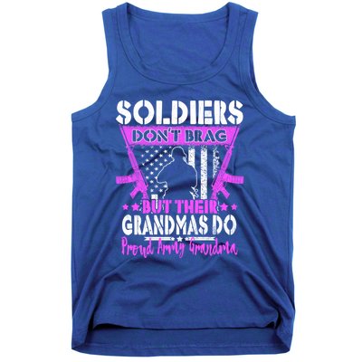 Soldiers Dont Brag Proud Army Grandma Military Grandmother Great Gift Tank Top