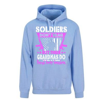 Soldiers Dont Brag Proud Army Grandma Military Grandmother Great Gift Unisex Surf Hoodie