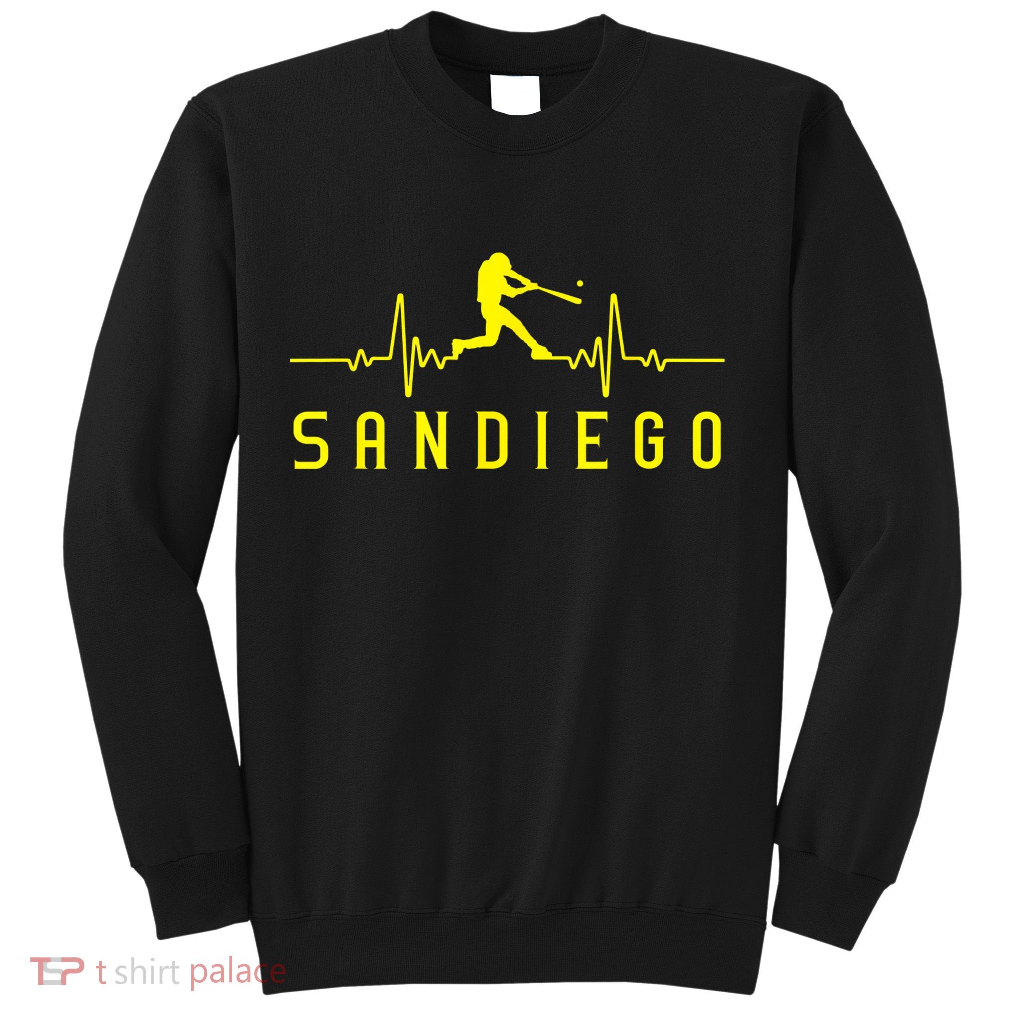 San Diego Baseball Heartbeat SD Game Day Padre Sweatshirt
