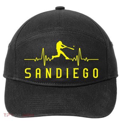 San Diego Baseball Heartbeat SD Game Day Padre 7-Panel Snapback Hat