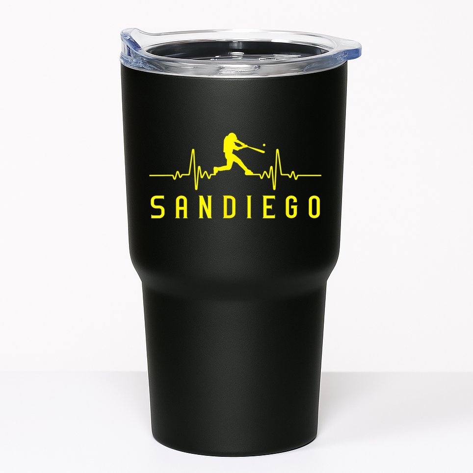 San Diego Baseball Heartbeat SD Game Day Padre Tumbler