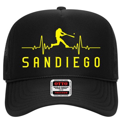 San Diego Baseball Heartbeat SD Game Day Padre Trucker Hat