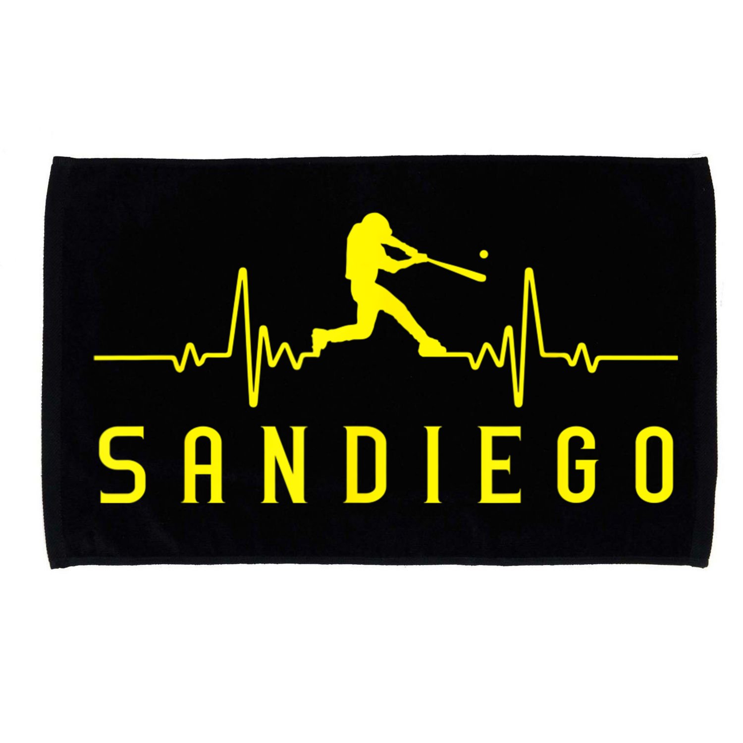 San Diego Baseball Heartbeat SD Game Day Padre Microfiber Hand Towel