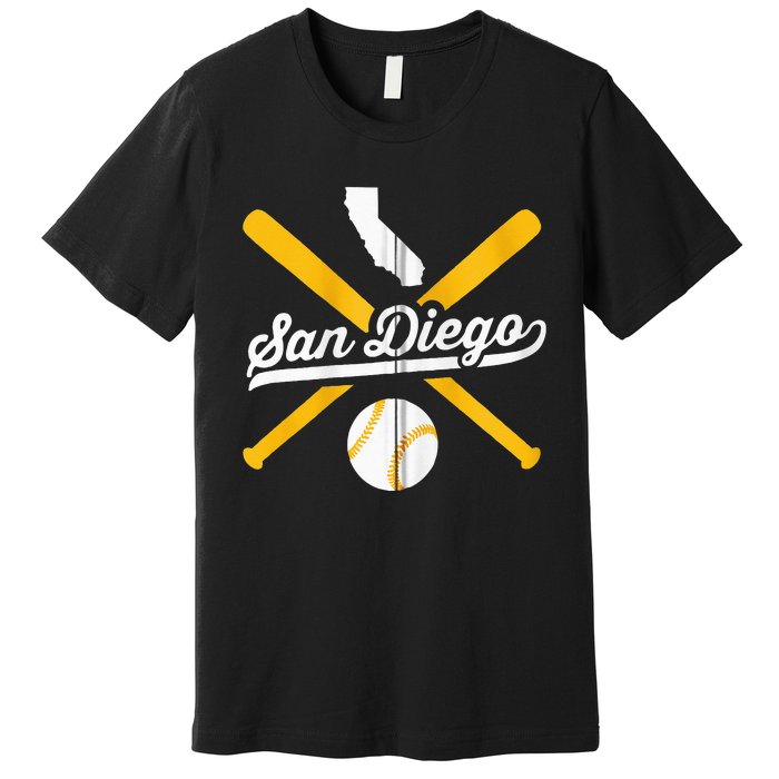 San Diego Baseball Vintage California State Pride Love City Premium T-Shirt