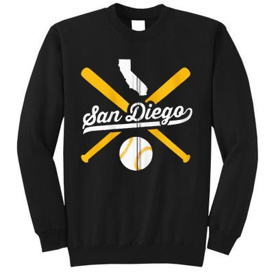 San Diego Baseball Vintage California State Pride Love City Tall Sweatshirt