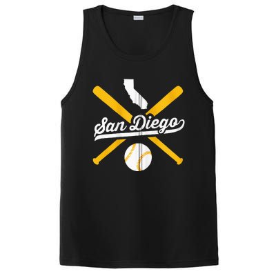 San Diego Baseball Vintage California State Pride Love City PosiCharge Competitor Tank