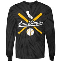 San Diego Baseball Vintage California State Pride Love City Tie-Dye Long Sleeve Shirt