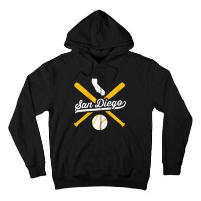 San Diego Baseball Vintage California State Pride Love City Tall Hoodie