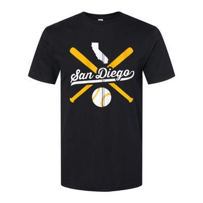 San Diego Baseball Vintage California State Pride Love City Softstyle CVC T-Shirt