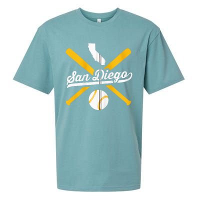 San Diego Baseball Vintage California State Pride Love City Sueded Cloud Jersey T-Shirt