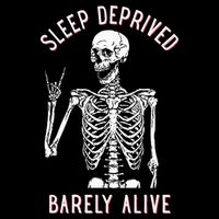 Sleep Deprived Barely Alive Funny Skeleton Halloween 16 in Basic Backpack