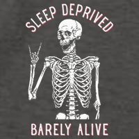 Sleep Deprived Barely Alive Funny Skeleton Halloween Vector Backpack