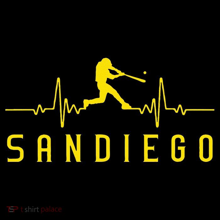 San Diego Baseball Heartbeat SD Premium T-Shirt