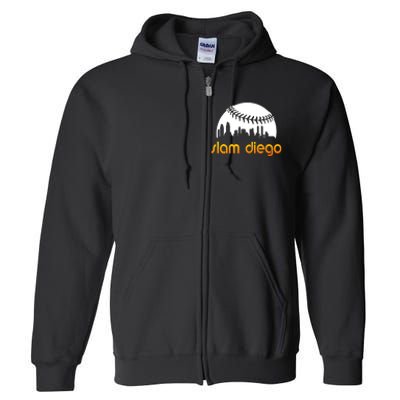 Slam Diego Baseball Fan Full Zip Hoodie