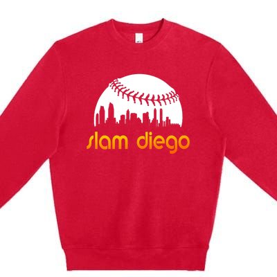 Slam Diego Baseball Fan Premium Crewneck Sweatshirt