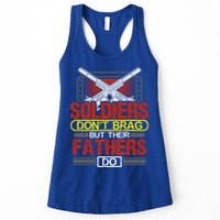 Soldiers Don't Brag Funny Gift Military Father Gift Proud Army Dad Gift Womens Tank Top