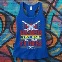 Soldiers Don't Brag Funny Gift Military Father Gift Proud Army Dad Gift Womens Tank Top