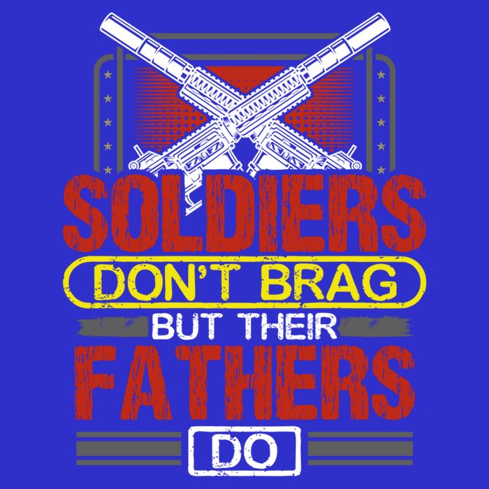 Soldiers Don't Brag Funny Gift Military Father Gift Proud Army Dad Gift Kids Sweatshirt