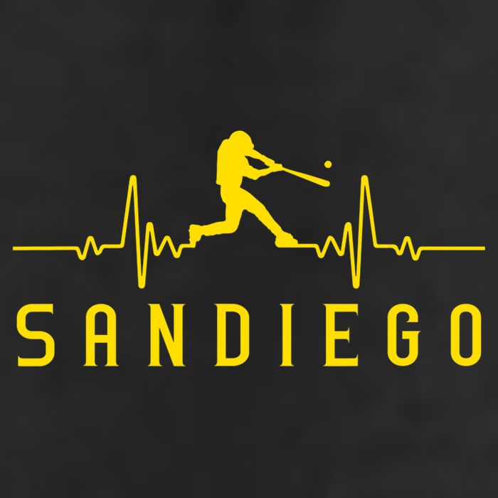 San Diego Baseball Heartbeat SD 7 Panel Mesh Trucker Snapback Hat