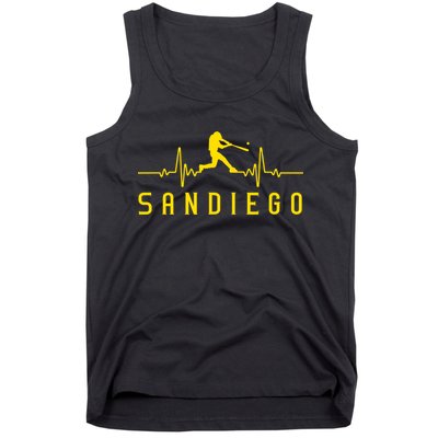 San Diego Baseball Heartbeat SD Tank Top