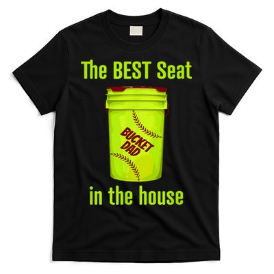 Softball Dad Best Seat In The House Pitcher Catcher T-Shirt